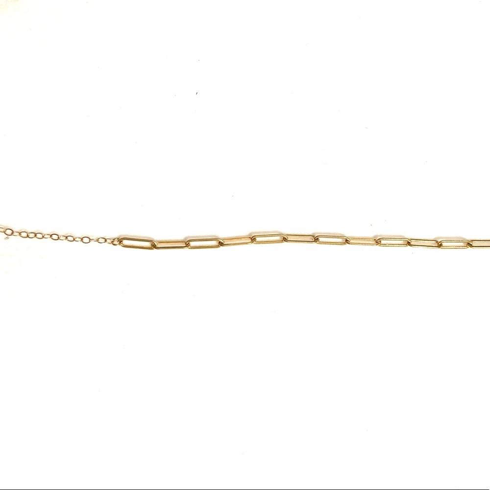 Gold link paperclip chain bracelet - Picture 4 of 6